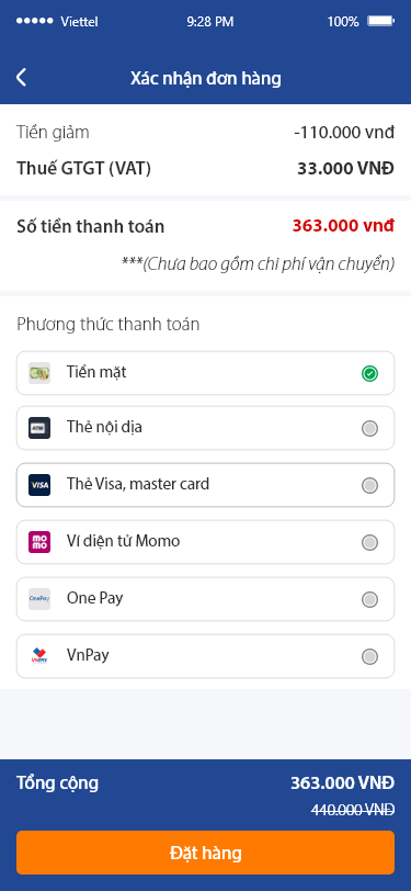 App nhà hàng lĩnh vực FnB